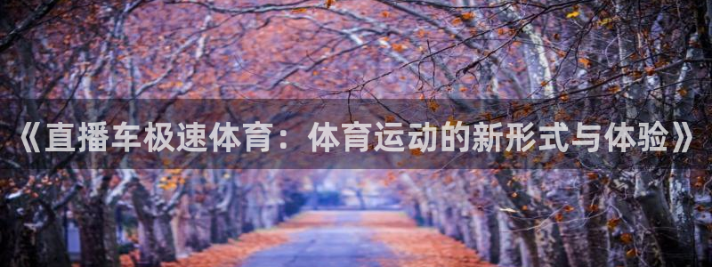永利皇宫有什么好玩的：《直播车极速体育：体育运动的新形式与体验》